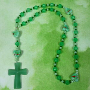 Green Hearts Protestant Prayer Beads - Image 5