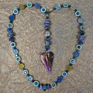Aqua Purple Trees Protestant Prayer Beads - Image 6
