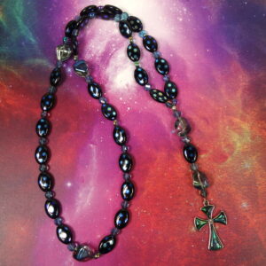 Black N Blue Dots Prayer Bead Necklace - Image 3