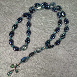 Black N Blue Dots Prayer Bead Necklace - Image 5