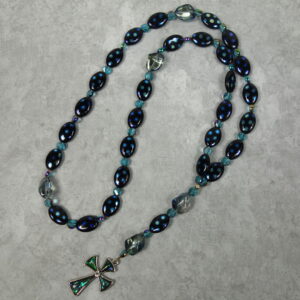 Black N Blue Dots Prayer Bead Necklace - Image 9