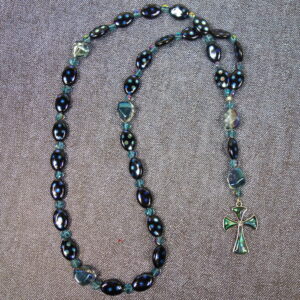 Black N Blue Dots Prayer Bead Necklace - Image 10