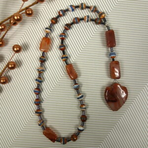 Red Agate Heart Protestant Prayer Beads - Image 11