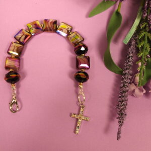Cloudy Purple Protestant Prayer Bead Set - Image 3