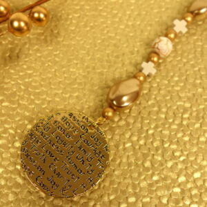 Crackled White Protestant Prayer Bead Set - Image 7