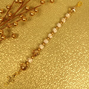 Crackled White Protestant Prayer Bead Set - Image 10