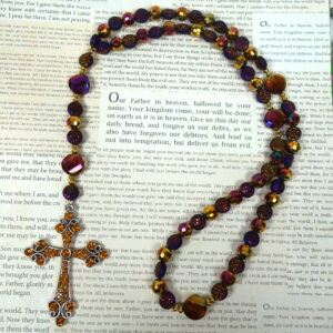Purple N Gold Protestant Prayer Bead Set - Image 3