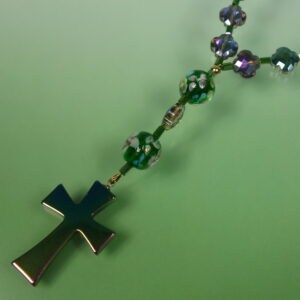 Purple Green Faceted Protestant Prayer Beads - Image 6