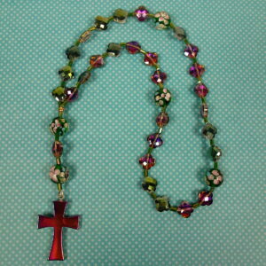 Purple Green Faceted Protestant Prayer Beads - Image 5