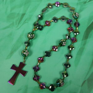 Purple Green Faceted Protestant Prayer Beads - Image 7