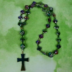 Purple Green Faceted Protestant Prayer Beads - Image 8