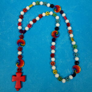 Rainbow Peace Prayer Bead Necklace - Image 5