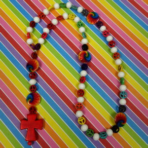 Rainbow Peace Prayer Bead Necklace - Image 3