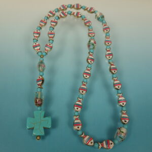 Pink Aqua Fish Protestant Prayer Bead Set - Image 8