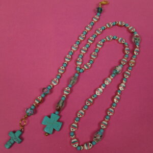 Pink Aqua Fish Protestant Prayer Bead Set - Image 13