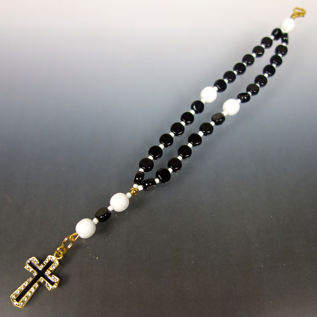 Black White Prayer Bracelet