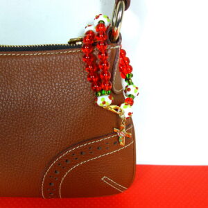 Flowered Red Prayer Bead Bracelet - Image 6